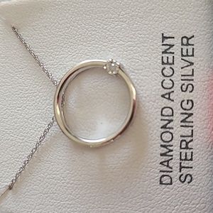 DIAMOND ACCENT STERLING SILVER PENDANT 18"